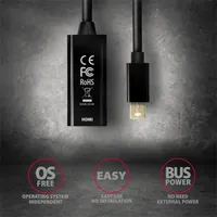Axagon RVDM-HI14N Mini Displayport - HDMI 1.4 adapter #5