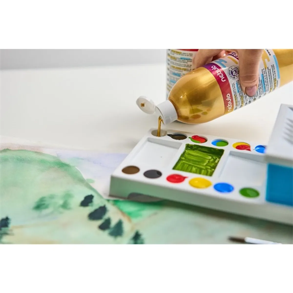 Nebulo festő paletta és ecsetmosó készlet #2