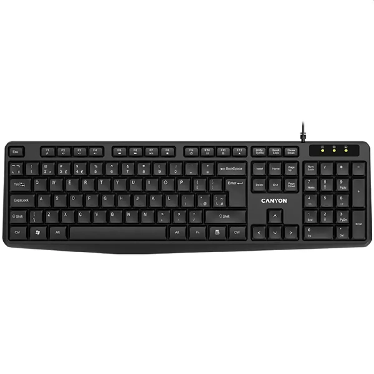 Canyon KB-1 USB cseppálló magyar membrán billentyűzet fekete #1