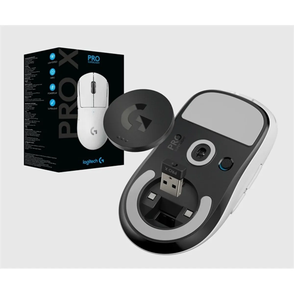 Logitech PRO X Superlight fehér vezeték nélküli egér #5