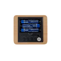 TOO DC-320LBN-Qi világosbarna digitális óra vezeték nélküli töltővel #7