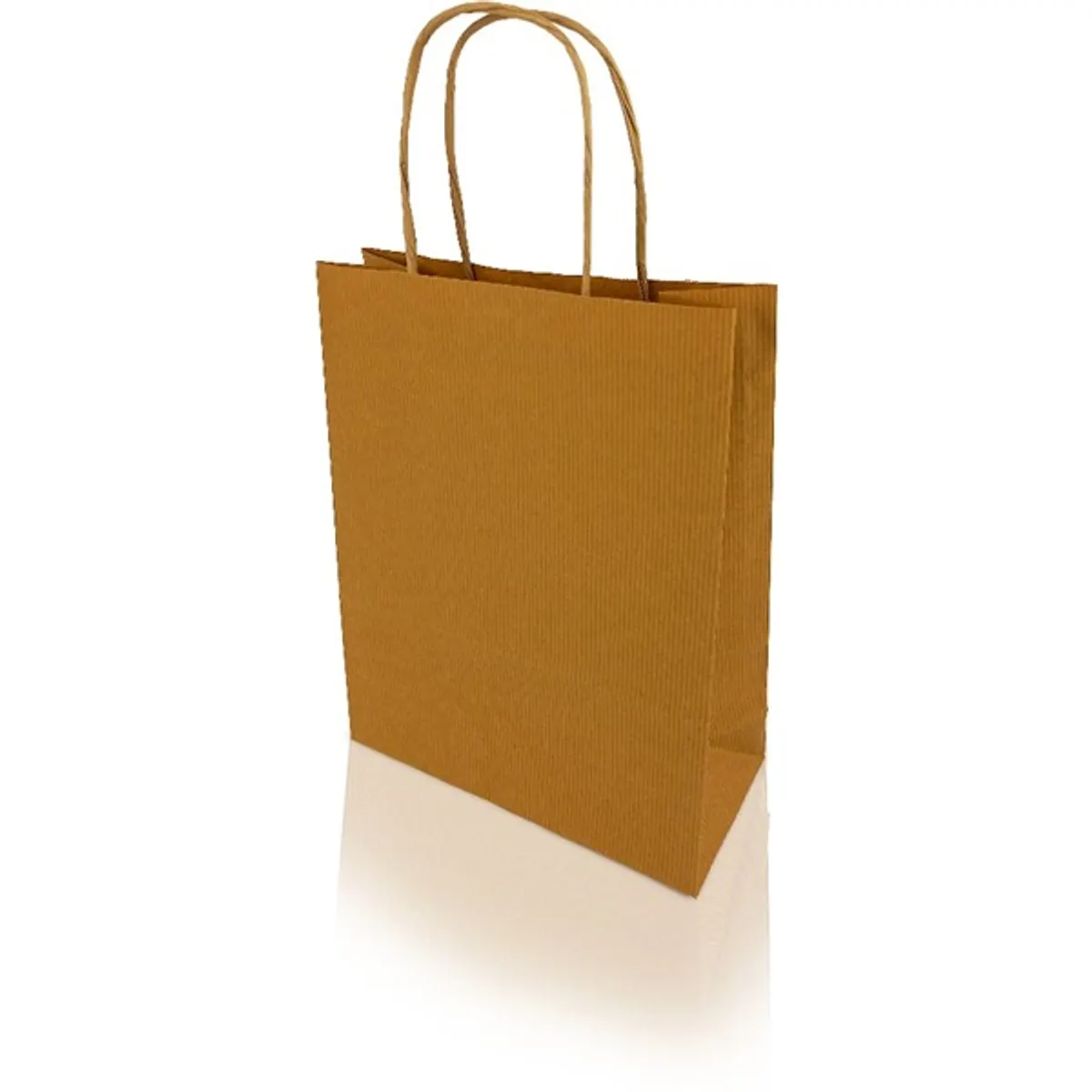 Bong h-GREEN S 18,5x24x8cm bordásbarna papírtáska #1