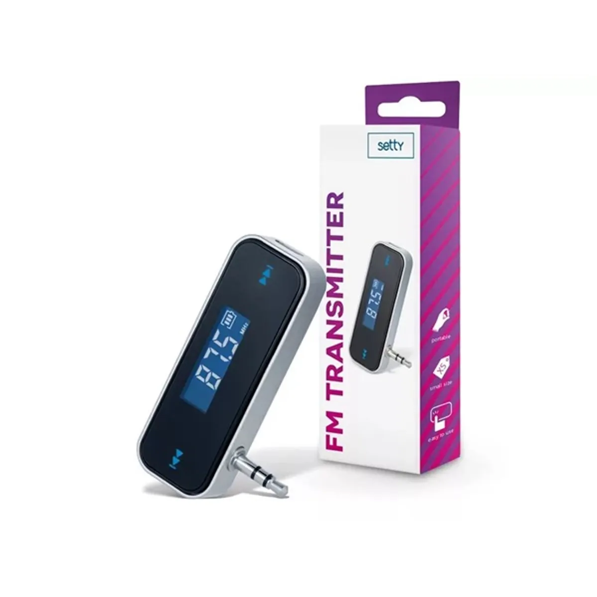 Setty TF-0152 TFM-01 AUX csatlakozós Bluetooth telefon kihangosító és FM transzmitter #1