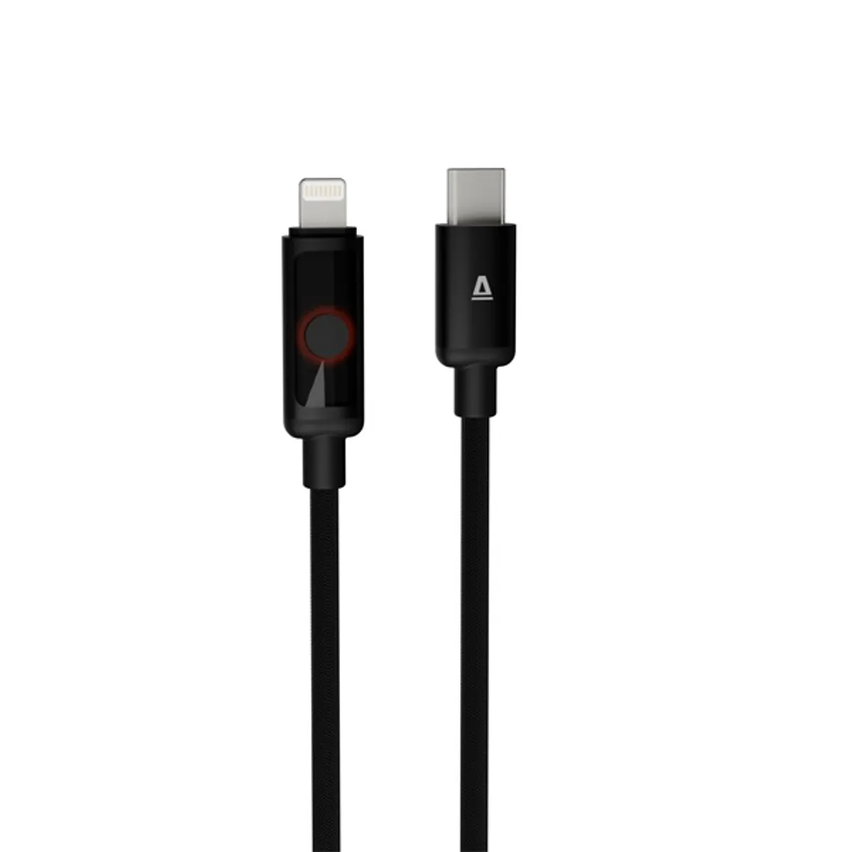AVAX CB650 PULSEY 0,5m 27W USB-C - Lightning szürke fonott gyorstöltő LED kábel #5