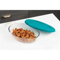 TOO KT-97 üveg 700 ml-es hőálló ovális ételtároló műanyag tetővel #2