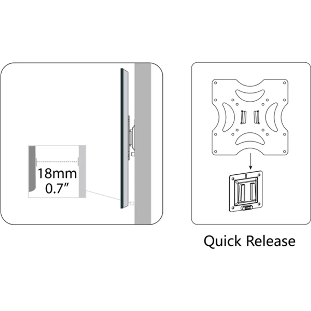 DIGITUS univerzális 200x200 fix fali konzol #4