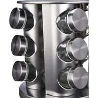 IRIS KT-012 forgatható 12 részes üveg fűszertartó készlet #2