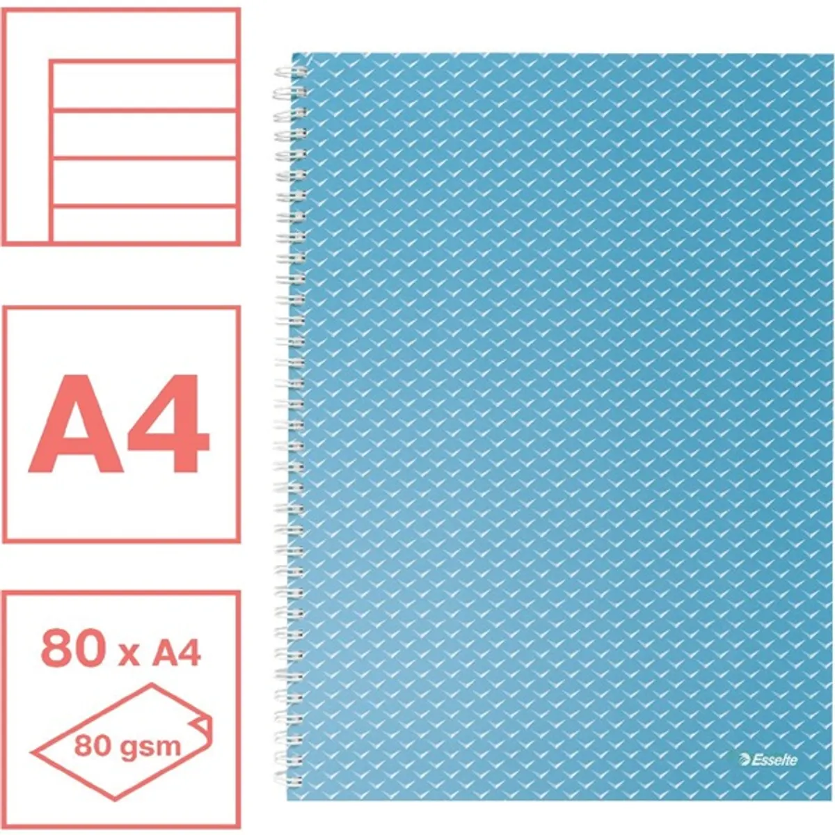 Esselte ColourBreeze A4 vonalas kék spirálfüzet #2