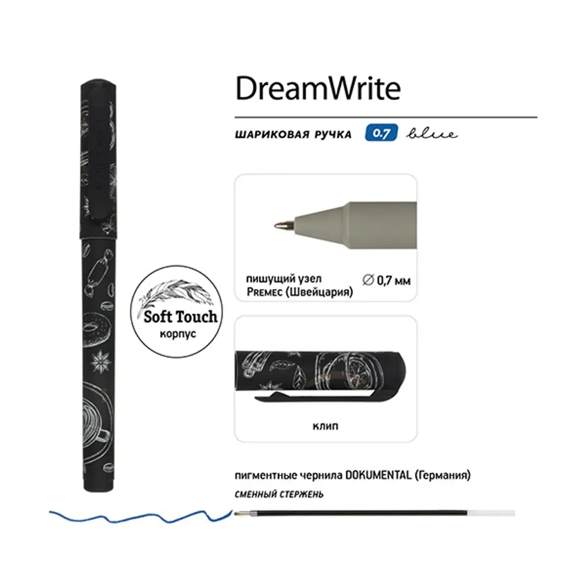 Bruno Visconti Dreamwrite Café Nero 0,7 mm, kék golyóstoll #4