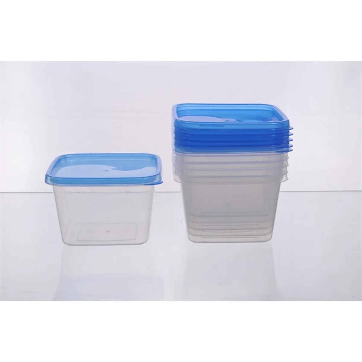 TOO KT-152 6 db-os négyzetes 1.000ml-es ételtároló doboz szett #2