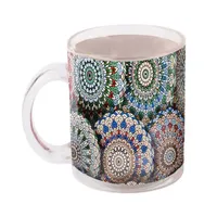 IRIS üveg bögre mandala minta minta 9,7cm #1