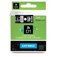Dymo D1 19mmx7m fehér/fekete feliratozógép szalag #1