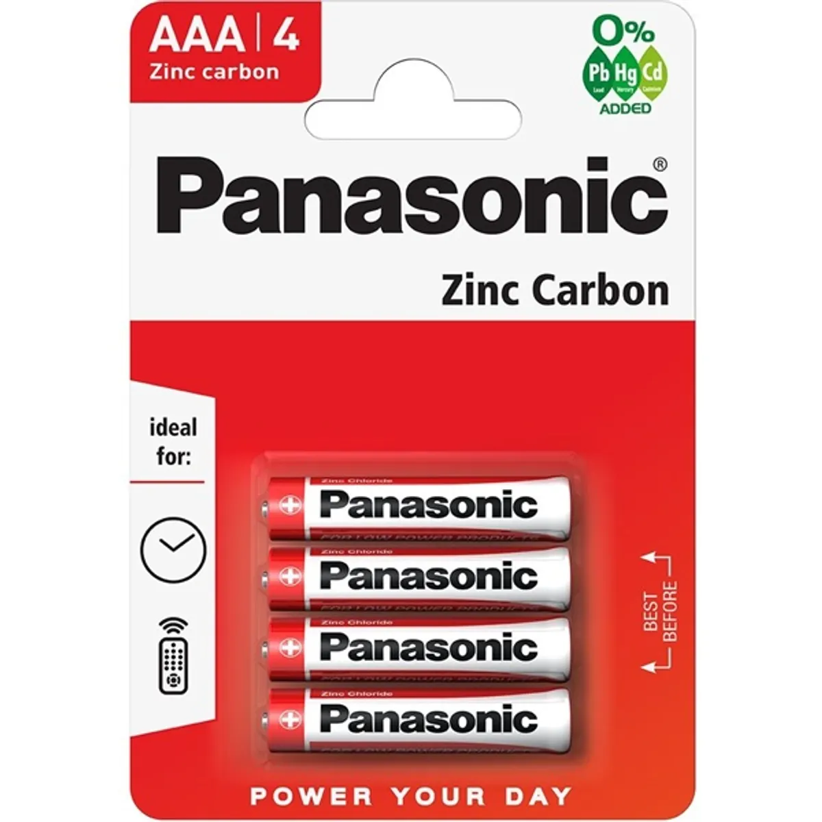 Panasonic RedZinc R03RZ/4BP AAA cink-mangán tartós mikroceruza elem 4 db/csomag #1