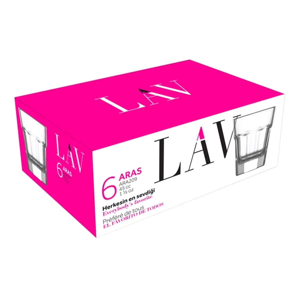 LAV Aras Liqueur 45ml likőrös pohár szett 6 darabos LV-ARA209F #1