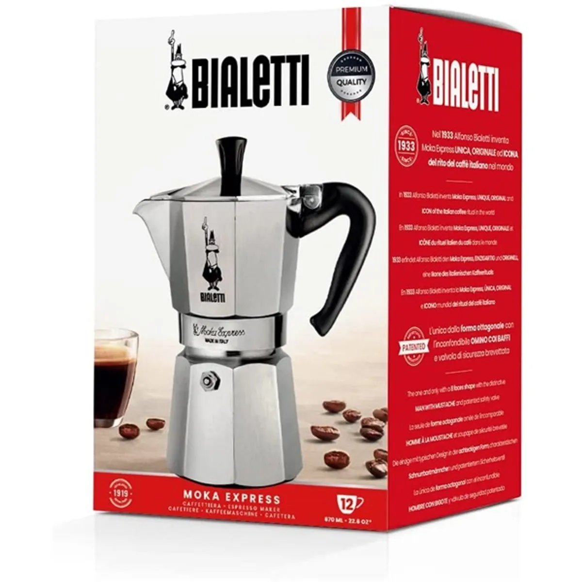 Bialetti Moka Express inox 12 személyes kotyogós kávéfőző #4