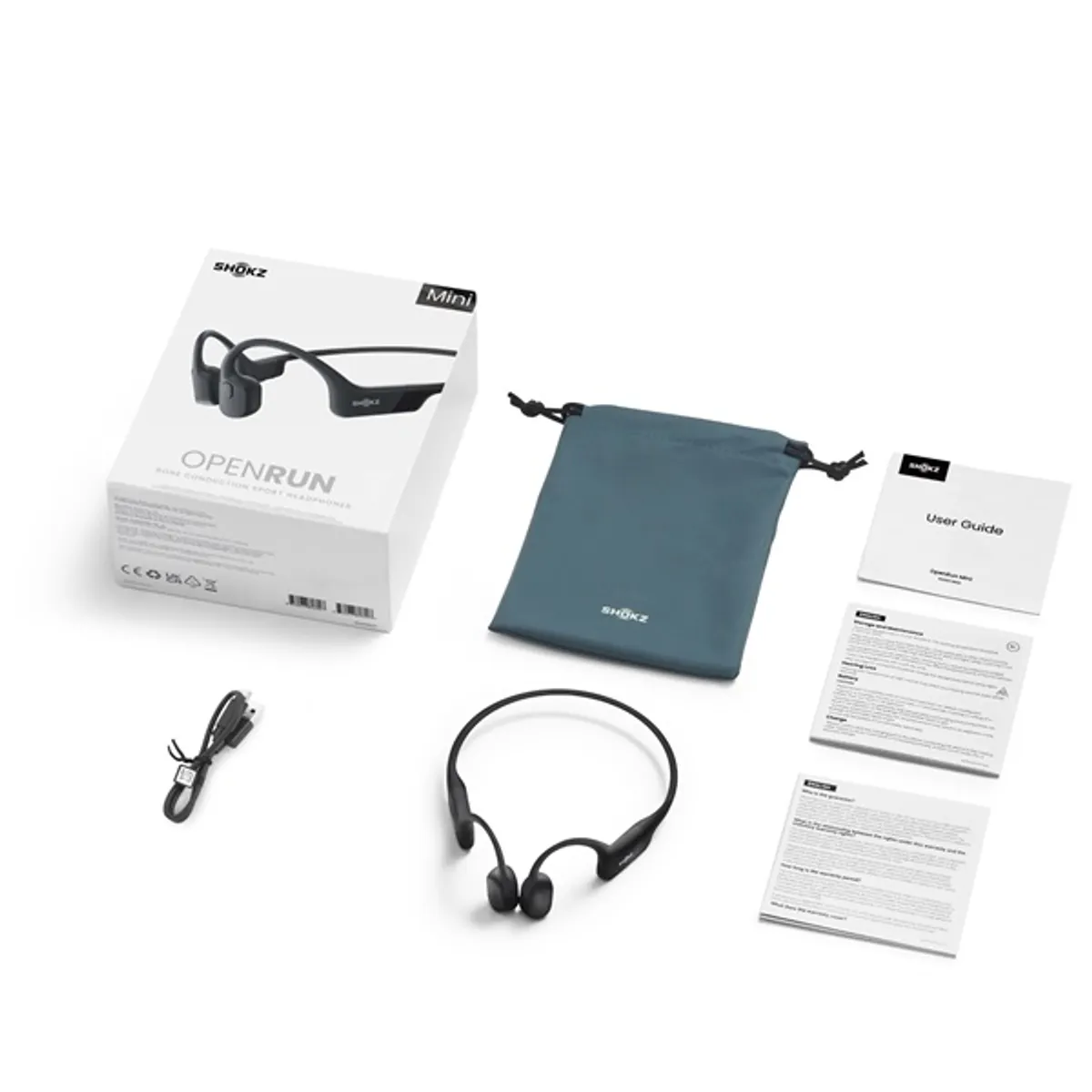 Shokz OpenRun Mini USB-C csontvezetéses Bluetooth fekete Open-Ear sport fejhallgató #9