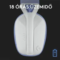 Logitech G435 Lightspeed Wireless fehér gamer headset #6
