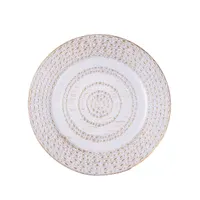 IRIS műanyag tálca, körös, antik fehér 33 cm