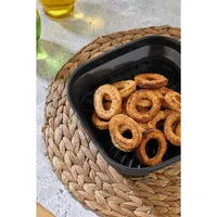 TOO összecsukható négyzetes szilikon forma forrólevegős sütőhöz (air fryer) 21cm*21cm, szürke, fekete vagy piros SL-3251 #7