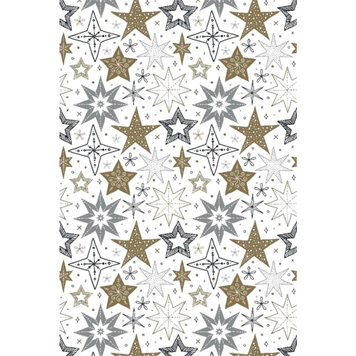 IRIS Karácsonyi tekercses csomagolópapír,  200x70cm, különböző mintákkal, 60g/m2 #4
