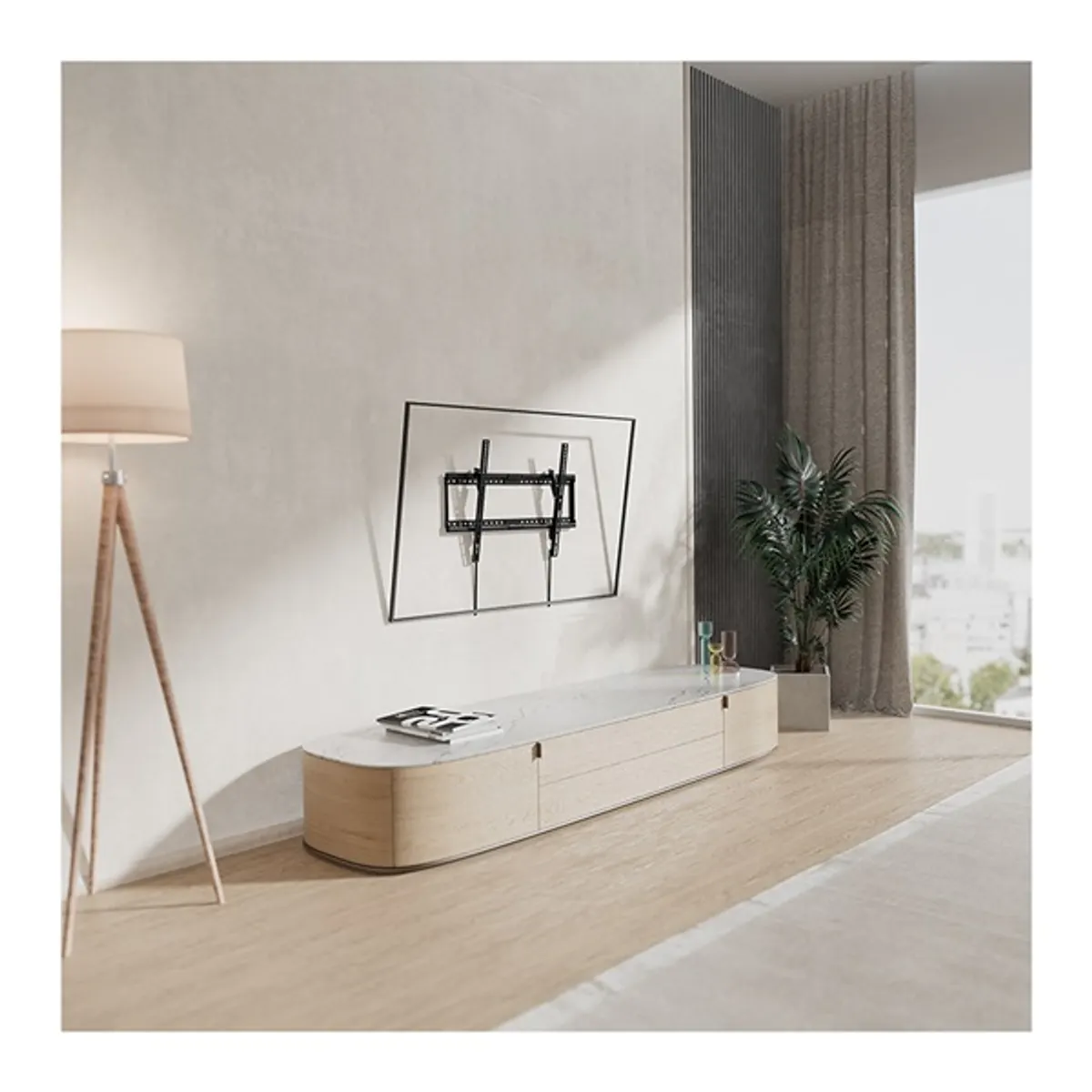 Stell SHO 5410 37"-80" dönthető fekete fali konzol #8