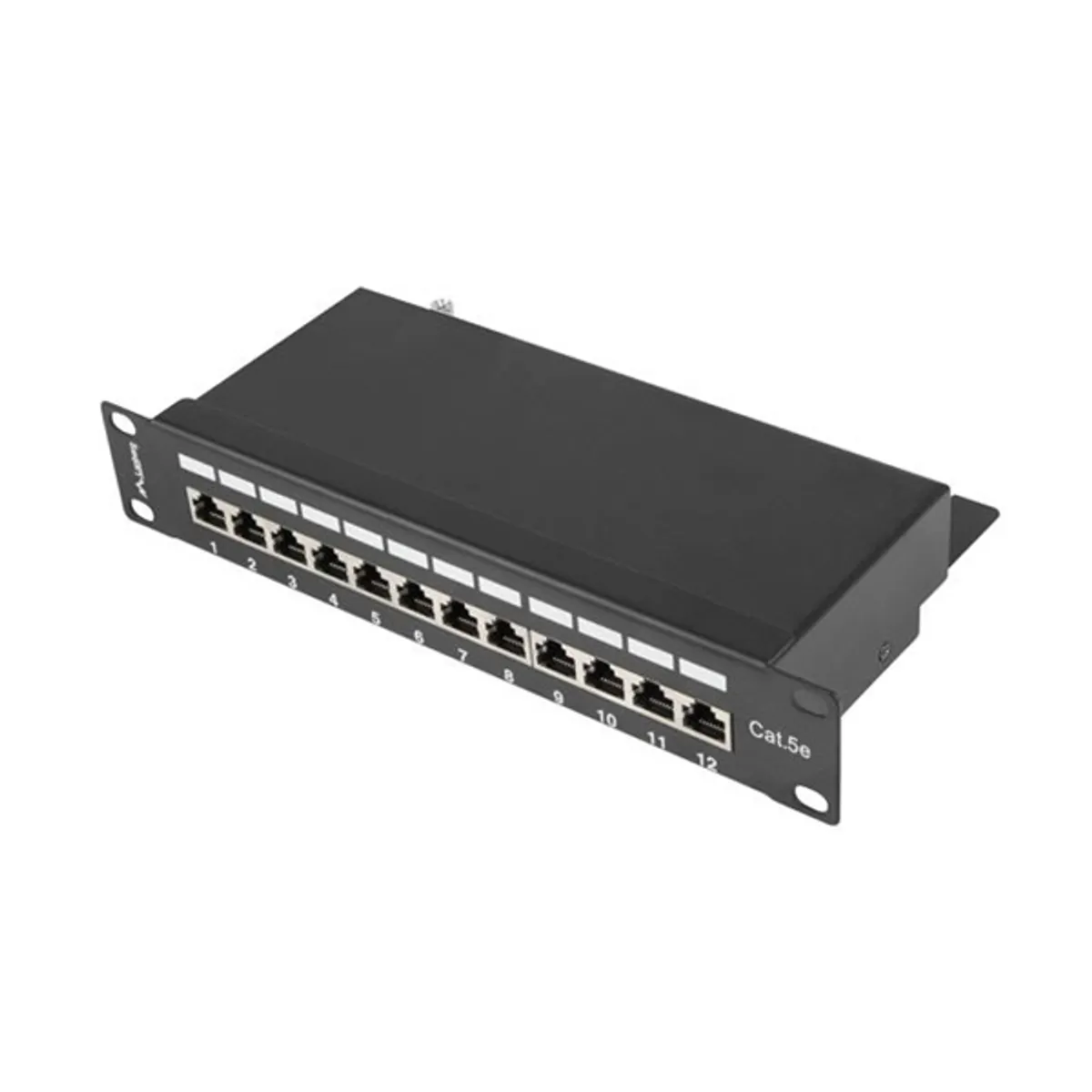 Lanberg PPF5-9012-B 10" 1U 12port Cat.5e FTP árnyékolt fekete patch panel #2