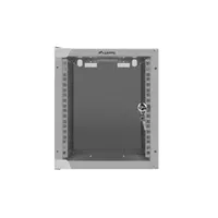 Lanberg WF10-2306-10S 10" 6U SZÉL:280mm MÉLY:310mm MAG:336mm lapraszerelt üvegajtós szürke fali rack szekrény #4