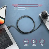 Axagon BUCM4X-CM05AB NewGEN+ 0,5m USB-C Gen 3×2 240W adat- és töltőkábel #4