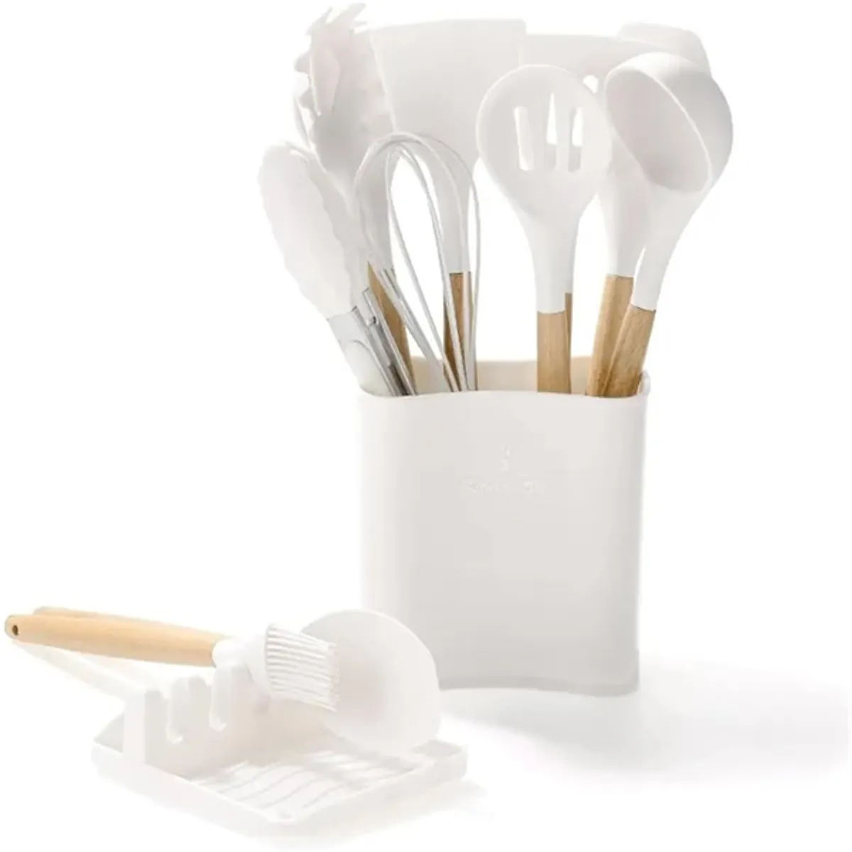 IRIS KT-243-W 13 darabos konyhai szilikon szett, fehér #1