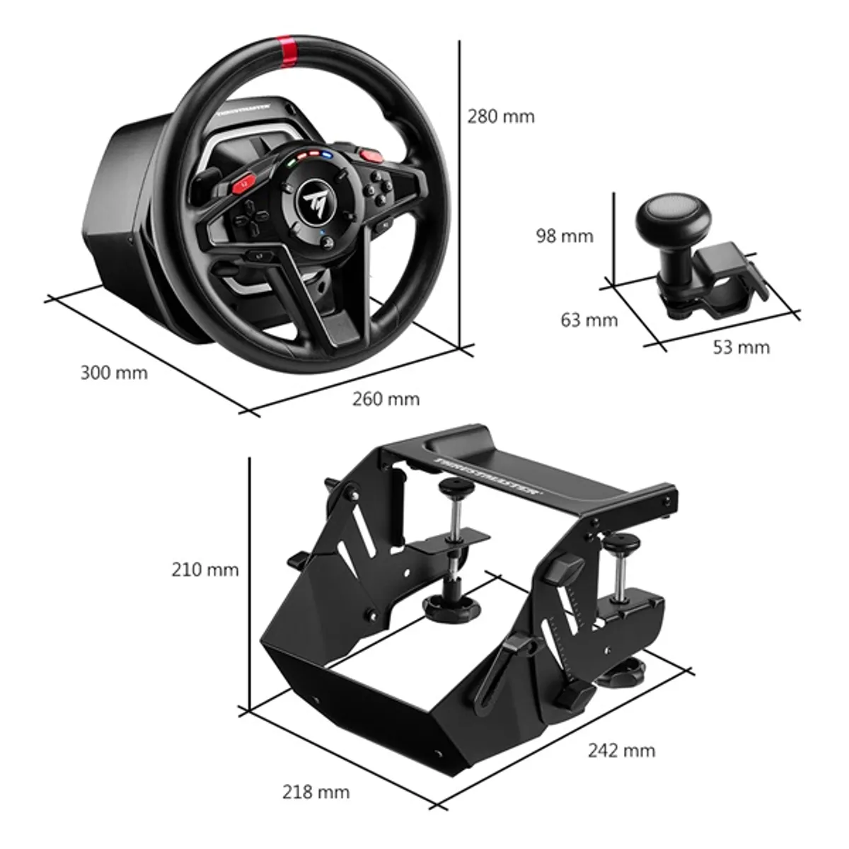 Thrustmaster 4160648 PS4/PS5/PC T128-P TYPE C (PLUG EU) SimTask kormány + pedál + rögzítőrendszer #5