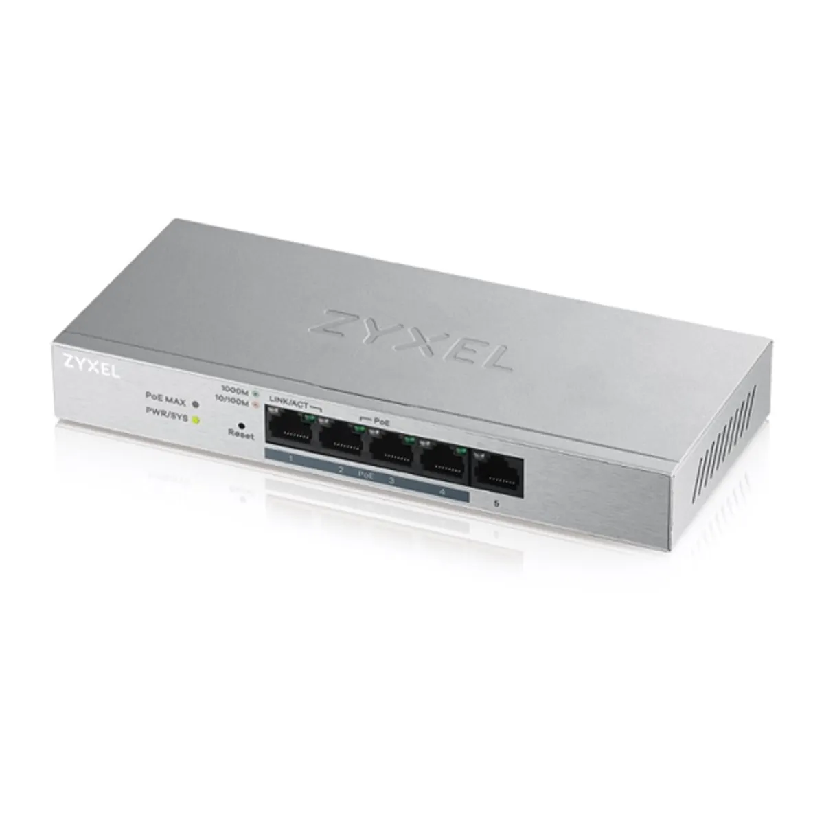 ZyXEL GS1200-5HP v2 5port GbE LAN PoE (60W) web menedzselhető asztali switch #1