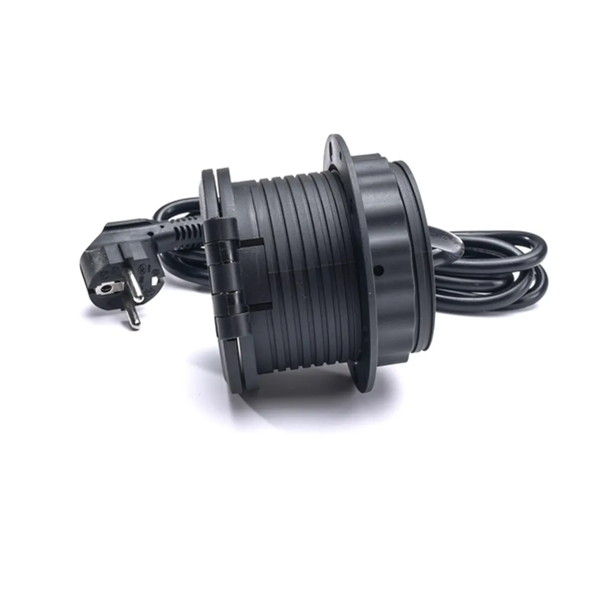 TOO GPS-105-1B IP20,1x 2P+F,USB-A,Type-C,Qi- töltés,kábelkiv.,fekete asztalba süllyeszthető elosztó #4