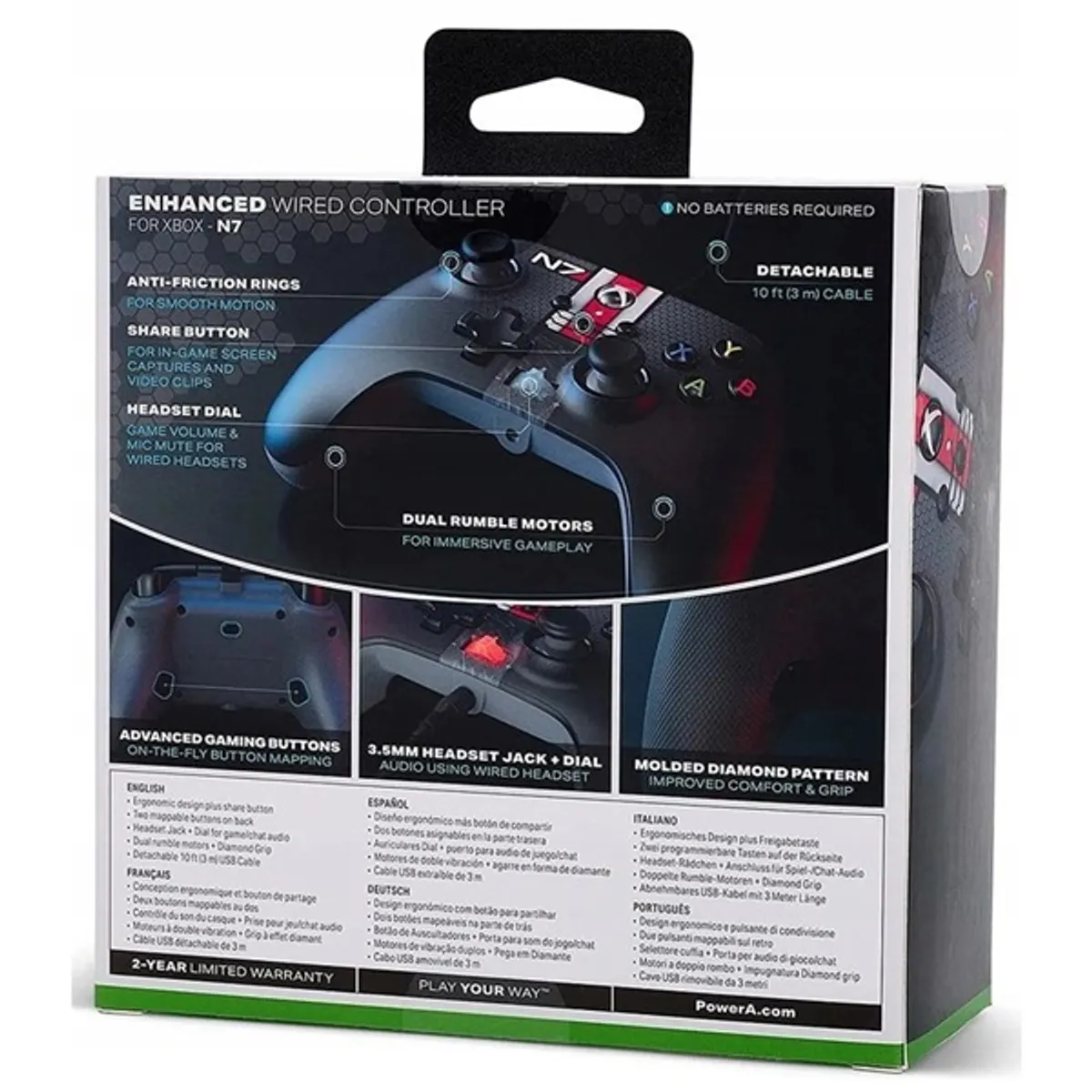 PowerA 1524523-01 Enhanced Xbox Series X|S/Xbox One/PC vezetékes Mass Effect N7 kontroller ( E ) #4