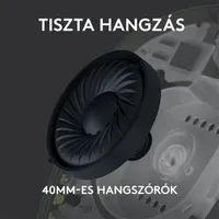 Logitech G435 Lightspeed Wireless fekete gamer headset #3