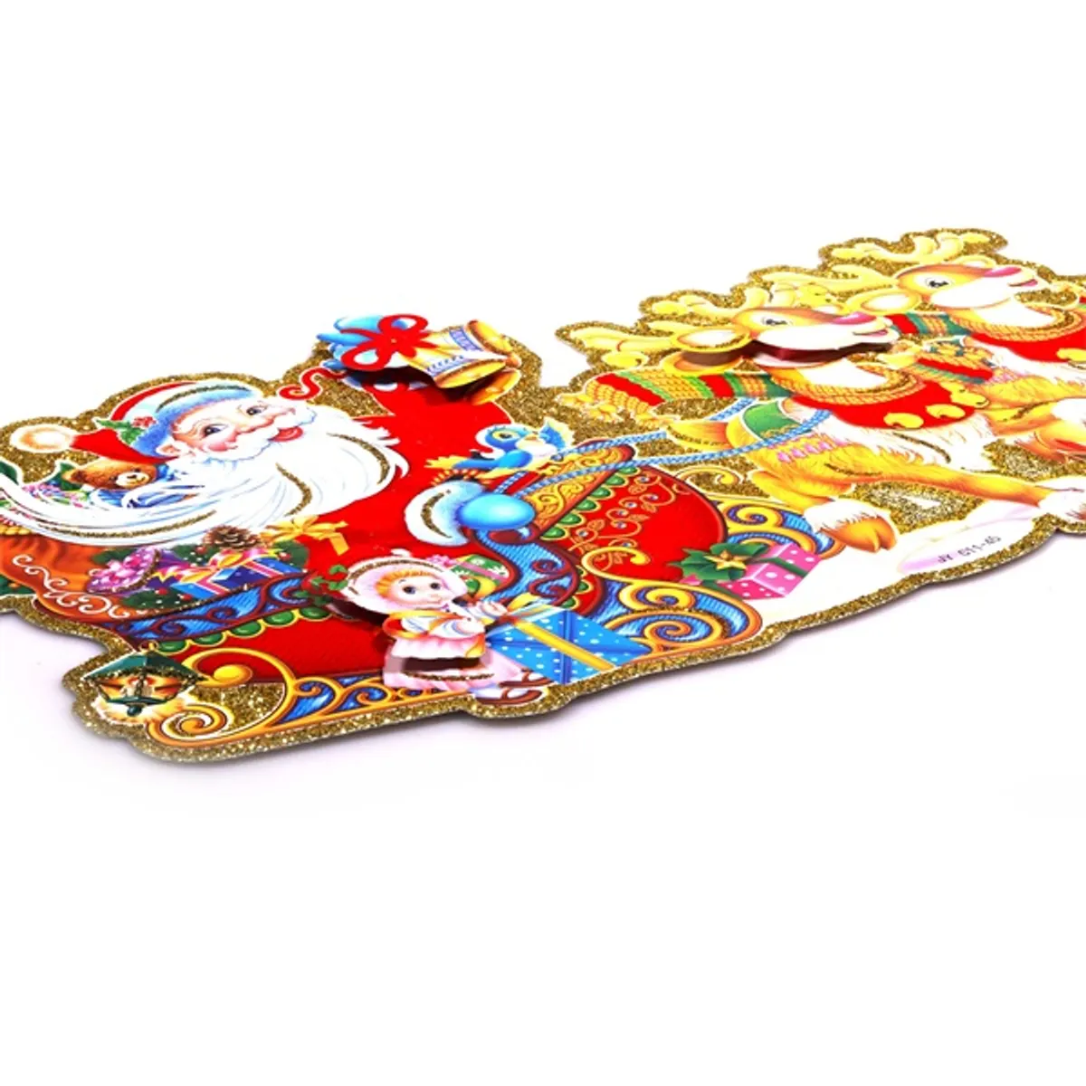 Iris 3D Mikulás mintás/23x45cm 2db karton dekoráció #2