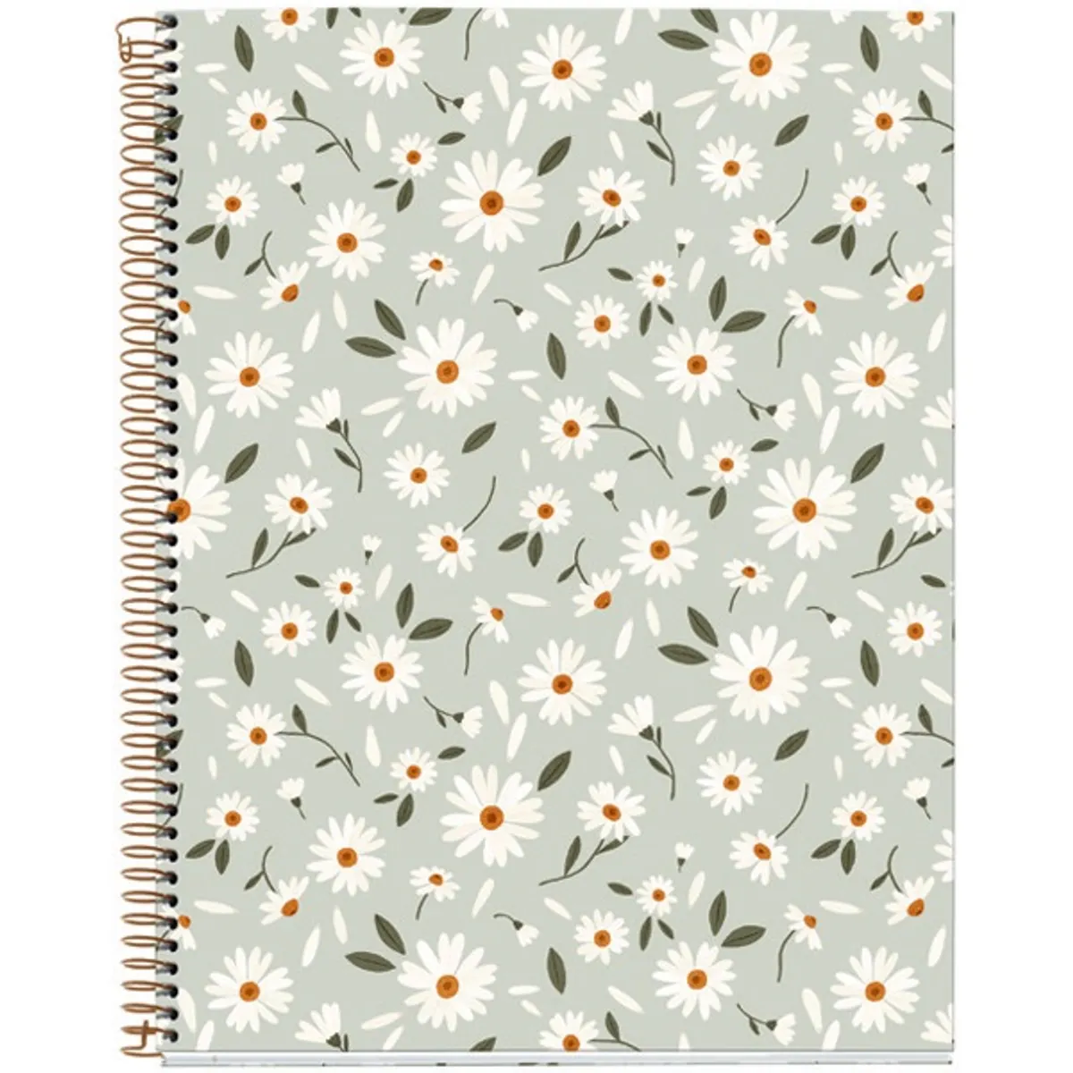 Miquelrius Green Flowers A4 4x30 lap kockás spirálfüzet #1