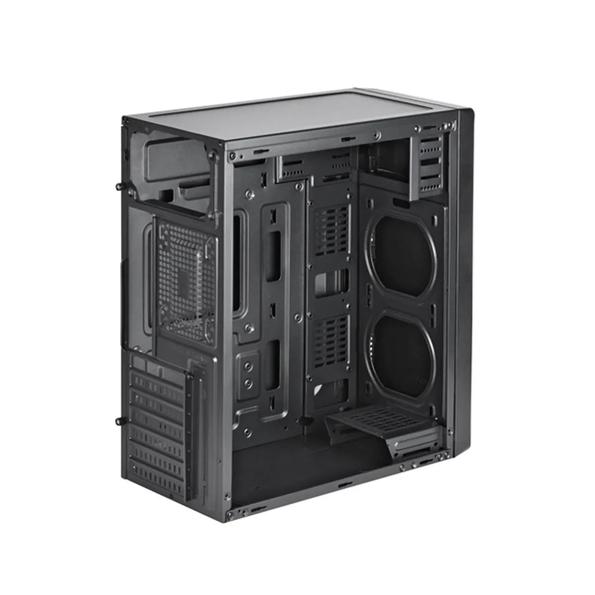 Spire SPT1534B-U3 fekete (táp nélküli) mATX ház #8