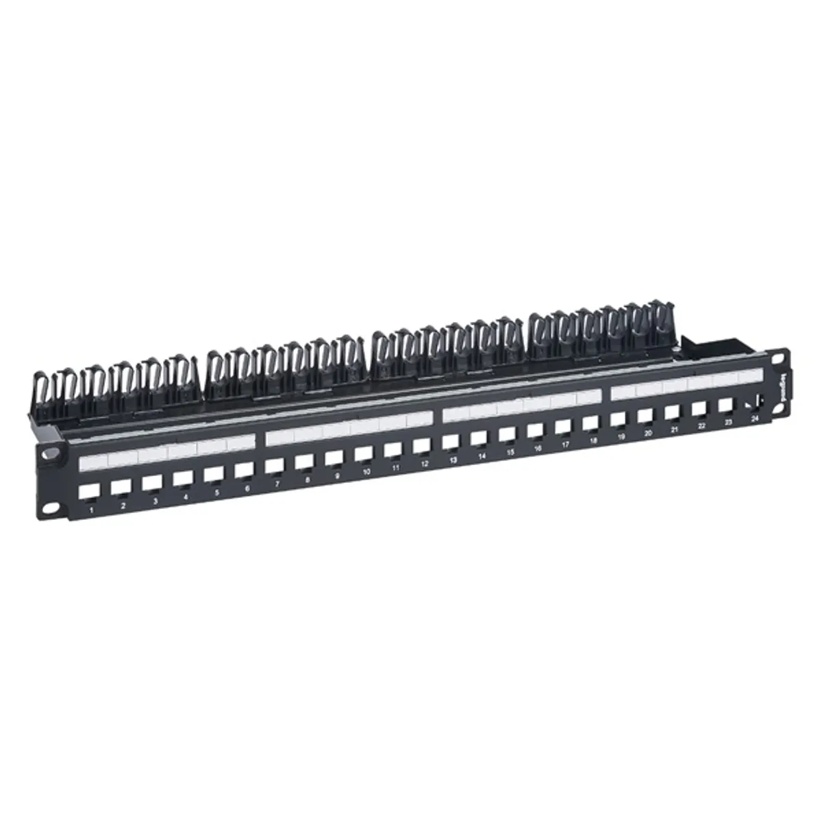 Legrand 632850 Linkeo C 19"/1U üres patch panel 24 db Keystone jack fogadására, fém kábeltartóval #1
