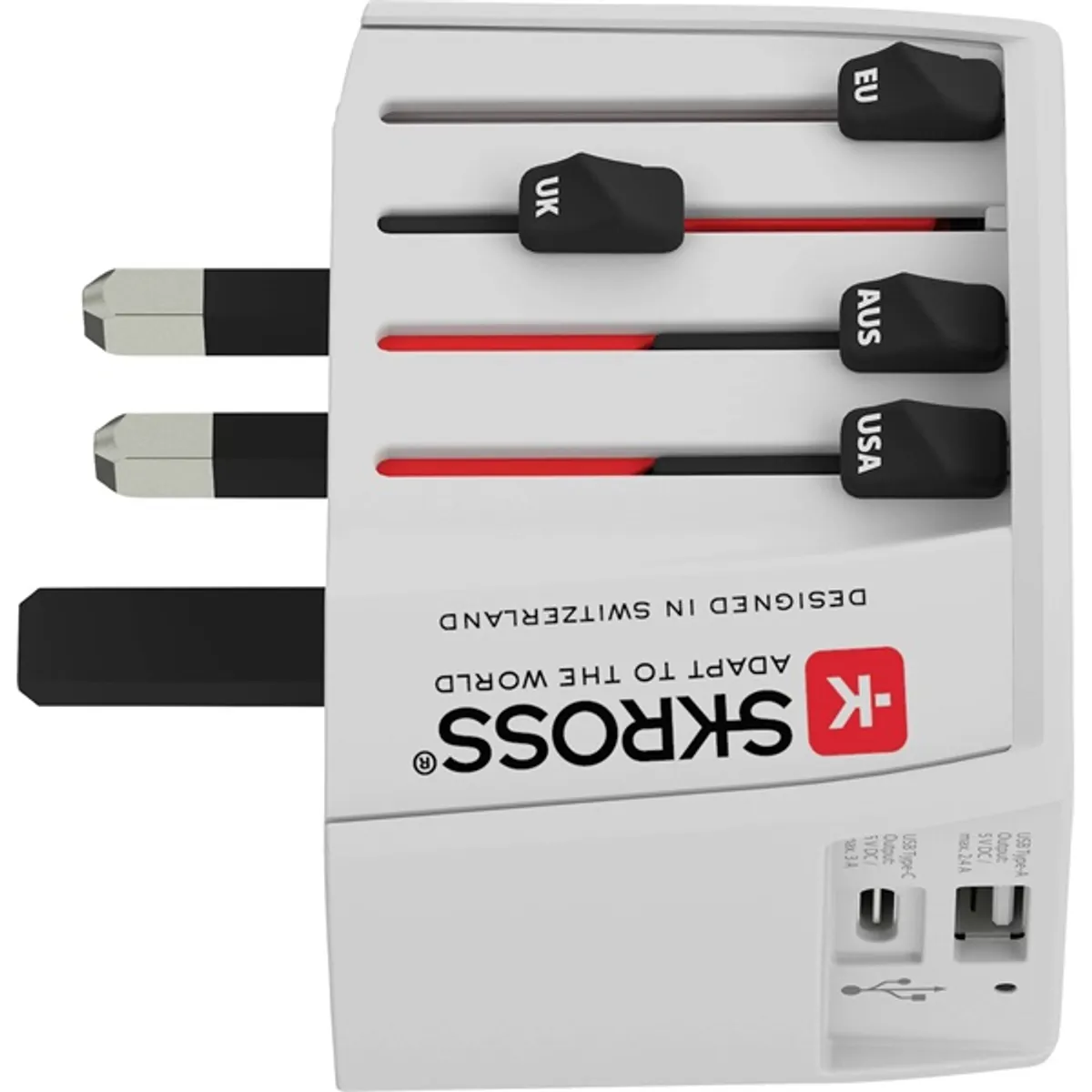 Skross MUVUSB-A-C USB/Type-C töltő bemenettel világutazó adapter #3