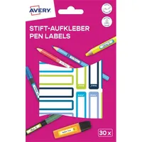 Avery RESMI30G iskolai kézzel írható 50x10 mm 30 db kék/zöld tollcímke