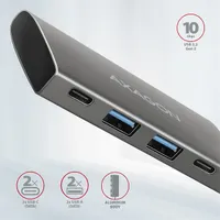 Axagon HMC-4G2 4 portos USB3.2. Gen 2 ezüstfekete HUB #2