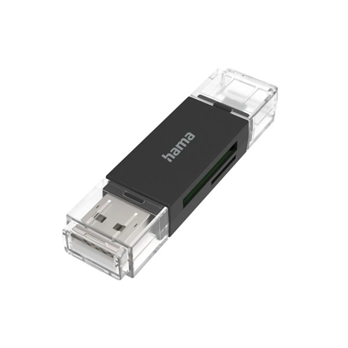 Hama 00200130 SD/microSD fekete USB 2.0 kártyaolvasó #1