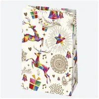 IRIS Karácsonyi ajándéktasak, 160x240x70 mm, különböző színekben és mintával #8