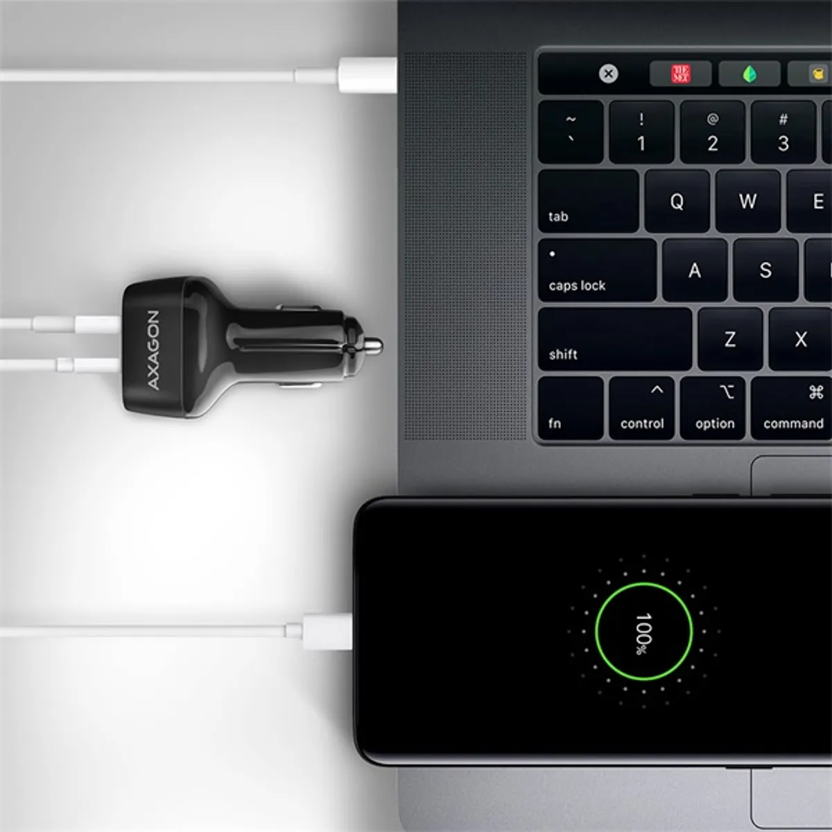 Axagon PWC-PQ38 2x QC3.0 fekete autós töltő #6