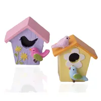 IRIS dekor műgyanta madárház színes 2 szín 5x5,5cm