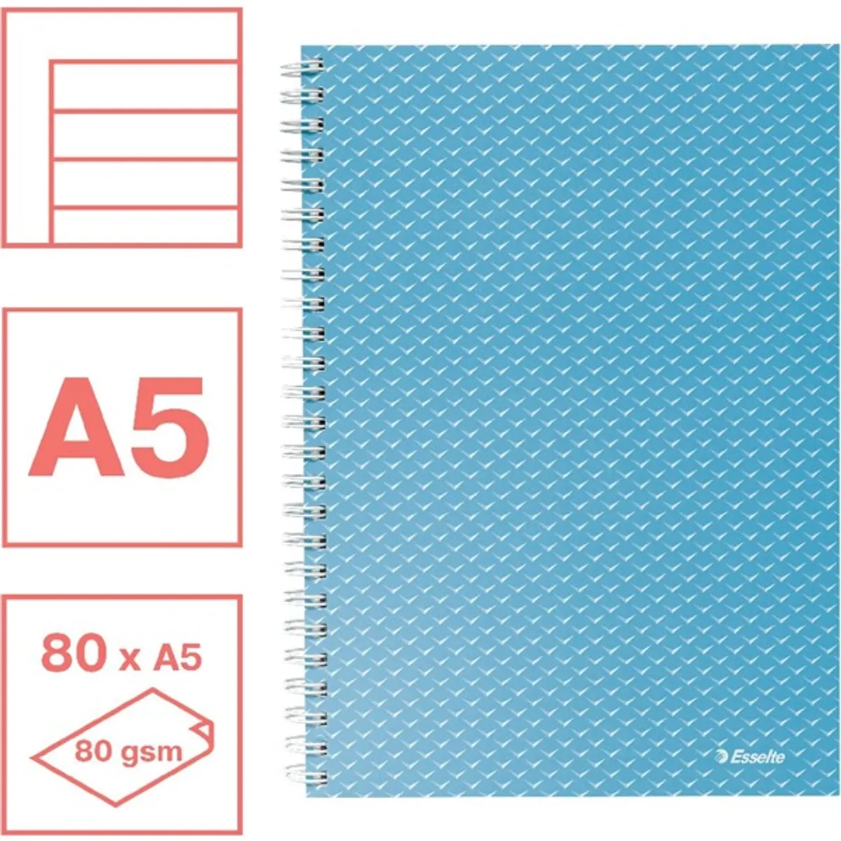 Esselte ColourBreeze A5 vonalas kék spirálfüzet #2