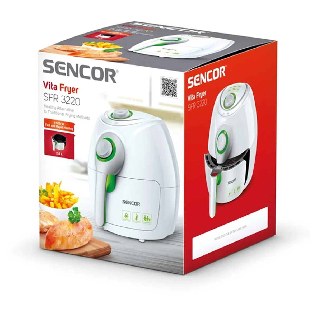 Sencor SFR 3220WH fehér 2,6 L forrólevegős sütő #6