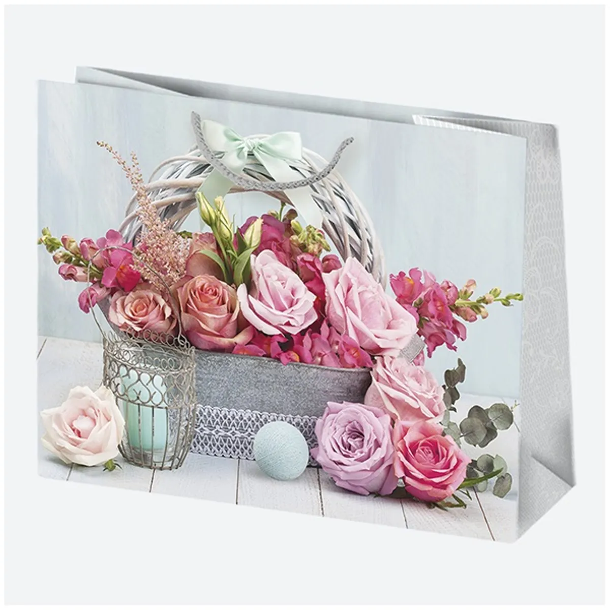 IRIS ajándéktasak, különböző színekben virágok, 300x230x100 mm #1