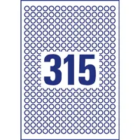 Avery 6221-10 10mm 10 ív univerzális fehér köretikett #3