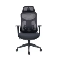 IRISOffice Mirage fekete ergonómikus, szövet-hálós irodai forgószék fej és háttámasszal